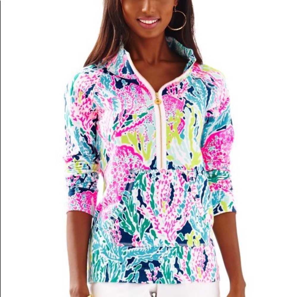 Lilly Pulitzer Popover in Indigo Let’s Cha Cha Size Small